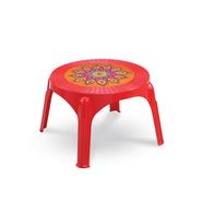 Rfl Caino Round Center Table (Crown) Print - Red image