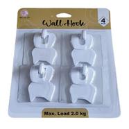Rfl Cat Wall Hook 4 Pcs Set - White - 937043 icon