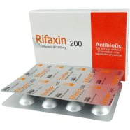 Rifamax 200 mg Tablet 8's Strip image