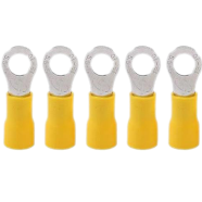 Ring Insulated Electrical Wire Crimp Terminals Connectors Copper Wire Lugs ( Multicolor, 100 pcs Pack) image