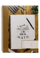 Risk Calculation Design Floral Spiral Khata (White) - 120 Pages
