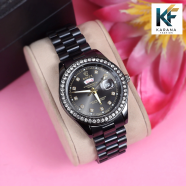 Rolexs Stainless Steel Chain Date and Day Analogue Dial Premium Watch for Men