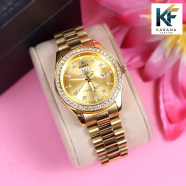 Rolexs Stainless Steel Chain Date and Day Analogue Dial Premium Watch for Men image