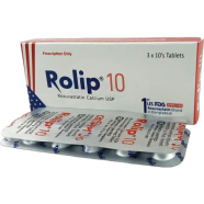 Rolip 10 mg Tablet 10's Strip image
