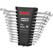 Ronix Combination Spanner With Plastic Rack 12 Pcs image
