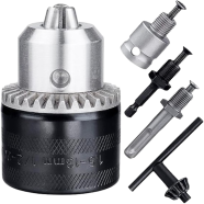 Rotary Hammer Drill Chuck Adapter 1.5-13mm 1/2 inch 20UNF Thread With SDS Plus Quick Change Drill Chuck Adapter SDS Plus Shank With Wrench Chuck Key Drills and Drivers image