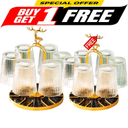 Rotating Cup Drying Rack Stand, 6 Cups Drinking Glass Holder ( Buy 1 Get 1 FREE) image