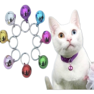 Round Collar Charms Bell Metal Loud Pendant Training Bells for Pet Cat and Dogs (Any Colour) image