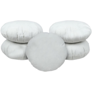 Agrey Hometex Round Fiber Cushion, Tissue Fabric, Set of 5 image