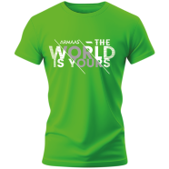Round Neck T Shirt Green (The World Is Yours) image
