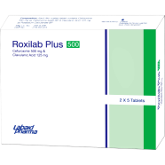 Roxilab Plus 500 mg, 125 mg Tablet 7;s strip image