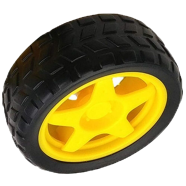 Rubber Wheel for BO Motor (65mm X 26mm) 1 Pcs image