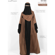 Glam Touch Rubi Contrast Abaya | image
