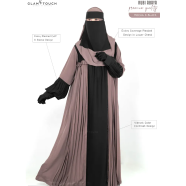 Glam Touch Rubi Contrast Abaya | image