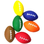 Rugby Ball Squishy Stress Relief- 4 Pcs image