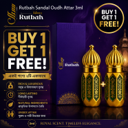 Rutbah Sandal Oudh Attar 3ml (Buy 1 Get 1 FREE) image