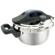 SKB Stainless Steel Pressure Cooker Whistle System-Silver-5ltr