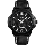 SKMEI 9170 Black Luxury Mens Quartz Watch 30M Waterproof Fashion Wristwatch image