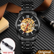 SKMEI 9222 Two-Tone Stainless Steel Automatic Clock For Men image