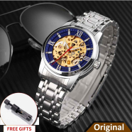 SKMEI 9222 Two-Tone Stainless Steel Automatic Clock For Men image