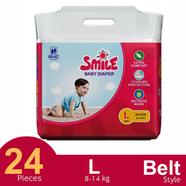 SMC Smile Belt System Baby Diaper (Size-L) (8-14kg) (24Pcs)