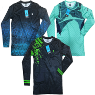 SMUG Premium Full Sleeve Sports T-shirt Combo Pack -3 Pcs -Black, Sky blue and Pest color image