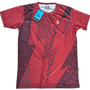 SMUG Premium Sports Active Wear T-shirt (4 part sublimation print)- Maroon image