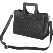 SSB Leather Square Woven Leather Handbag image