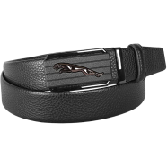 SSB Leather Stylish Black Leather Gear Belt For Men image