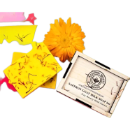Saffron Goat Milk Soap With Wooden Box image