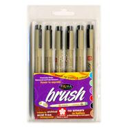 Sakura Pigma Micron Brush Set of 6 Colours image