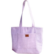 Samia Craft Artisan Crafted Trendy Canvas Tote Bag with Zipper for Girls image