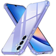 Samsung Galaxy A55 5G Silicone Airbag Cover Shockproof Transparent Protective Clear Back Cover image