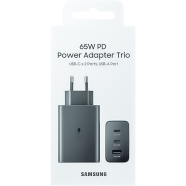 Samsung Original 65W Trio Port Fast Charger PD USB-C Power Adapter for Samsung Galaxy S23 S22 S21 S20 Note 20 Ultra S10 S9 Plus image