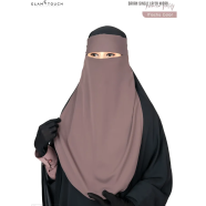 Glam Touch Sarah Single Layer Niqab | Mocha image
