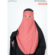 Glam Touch Sarah Single Layer Niqab | Onion-Pink image