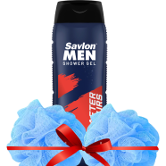 Savlon Men After Shower Gel 250ml Plus Loofah 2 Pcs Combo image