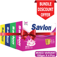 Savlon Soap 100 gm 4 Pcs Mixed Combo (Mild, Fresh, Antiseptic and Lemon Burst) image