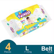Savlon Twinkle Belt System Baby Diaper (7-18 kg) (4 Pcs) image