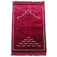 Selin Kadife Prayer Jaynamaz (Any Design) Maroon image