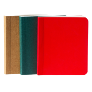 Sevendays Notes Tiny Sketchbook Series Red, Green and Kraft Notebook 3-Pack image