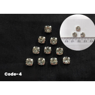 Sew On Rhinestone Cap Stones For Fabric Embellishment 50pcs image