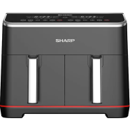 Sharp KF-DF80RT-K3 Double Basket Air Fryer Family Size 8Ltr image