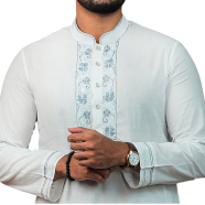 Shilpahoalic Classic White Cotton Panjabi image
