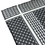 Shilpaholic Black And White Chiffon Keffiyeh Hijab image