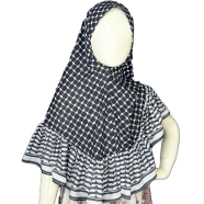 Shilpaholic Black And White Kids Keffiyeh Hijab image
