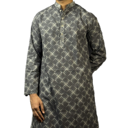 Shilpaholic Black Artisan Print Panjabi