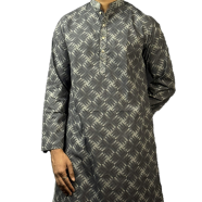 Shilpaholic Black Artisan Print Panjabi image