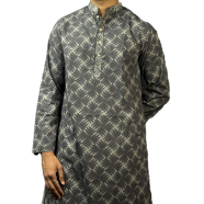 Shilpaholic Black Artisan Print Panjabi image