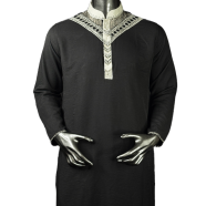 Shilpaholic Black Hand Embroidered Panjabi image